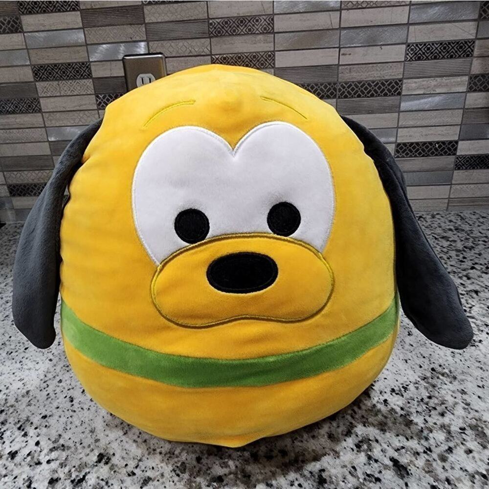 Disney Pluto Squishmallows 8 Inch Plush Yellow Dog Mickey Mouse Kellytoy Toy